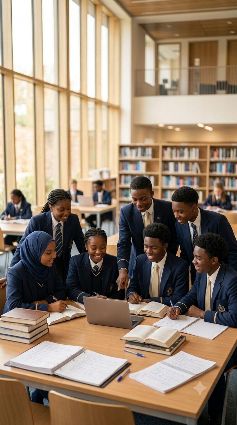 Students learning together