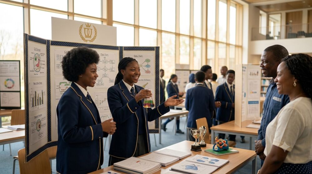 Students at the science fair